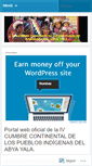 Mobile Screenshot of cumbrecontinentalindigena.wordpress.com