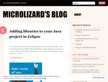 Tablet Screenshot of microlizard.wordpress.com