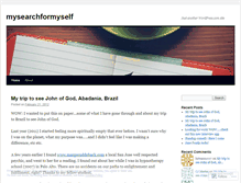 Tablet Screenshot of mysearchformyself.wordpress.com