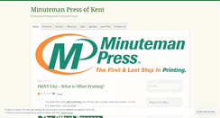 Desktop Screenshot of minutemankent.wordpress.com
