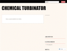 Tablet Screenshot of chemicalturbinator.wordpress.com