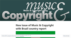 Desktop Screenshot of musicandcopyright.wordpress.com