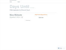 Tablet Screenshot of daysuntil.wordpress.com