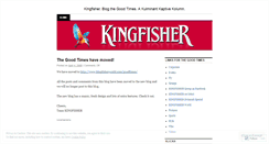 Desktop Screenshot of kingfisherblog.wordpress.com