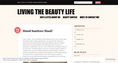 Desktop Screenshot of livingthebeautylife.wordpress.com