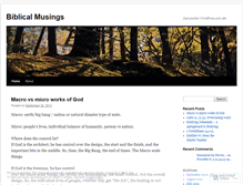 Tablet Screenshot of musingsonchristianity.wordpress.com