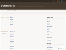 Tablet Screenshot of bomhandouts.wordpress.com