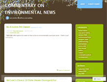 Tablet Screenshot of greencomments.wordpress.com