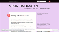 Desktop Screenshot of mesintimbangan.wordpress.com