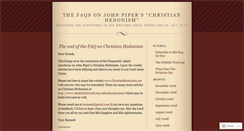 Desktop Screenshot of christianhedonismfaq.wordpress.com