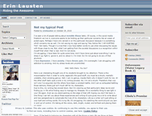 Tablet Screenshot of erinlausten.wordpress.com