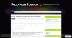 Desktop Screenshot of fridaynightflashpoints.wordpress.com