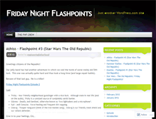 Tablet Screenshot of fridaynightflashpoints.wordpress.com