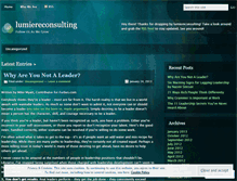 Tablet Screenshot of lumiereconsulting.wordpress.com