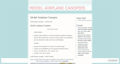 Desktop Screenshot of modelairplanecanopiesctd.wordpress.com