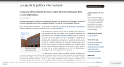 Desktop Screenshot of lacajadelapoliticainternacional.wordpress.com