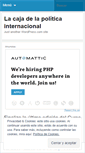 Mobile Screenshot of lacajadelapoliticainternacional.wordpress.com