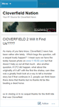 Mobile Screenshot of cloverfieldnation.wordpress.com