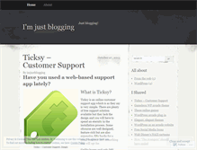 Tablet Screenshot of imjustblogging.wordpress.com