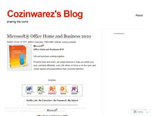 Tablet Screenshot of cozinwarez.wordpress.com