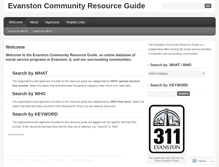 Tablet Screenshot of evanstonresource.wordpress.com