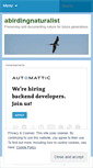 Mobile Screenshot of abirdingnaturalist.wordpress.com