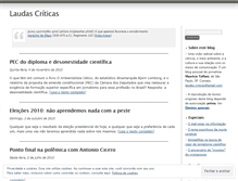 Tablet Screenshot of laudascriticas.wordpress.com
