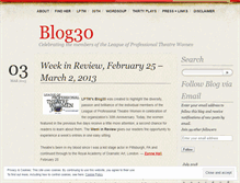 Tablet Screenshot of lptw30blog.wordpress.com