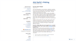 Desktop Screenshot of abdmalik.wordpress.com