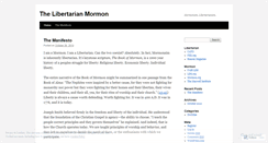 Desktop Screenshot of libertarianmormon.wordpress.com