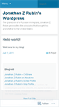 Mobile Screenshot of jonathanzrubin.wordpress.com