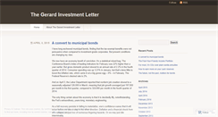 Desktop Screenshot of gerardinvestmentletter.wordpress.com