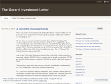 Tablet Screenshot of gerardinvestmentletter.wordpress.com
