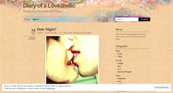 Desktop Screenshot of diaryofaloveaholic.wordpress.com