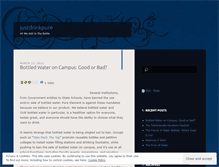 Tablet Screenshot of justdrinkpure.wordpress.com