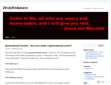 Tablet Screenshot of 2trulyfindpeace.wordpress.com