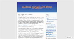 Desktop Screenshot of canberracurtainsandblinds.wordpress.com