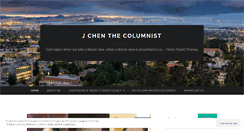 Desktop Screenshot of jchenthecolumnist.wordpress.com