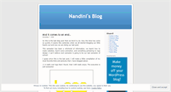 Desktop Screenshot of nandinir.wordpress.com