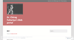 Desktop Screenshot of drchiragfultariya.wordpress.com