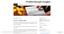Desktop Screenshot of fruitfulblog.wordpress.com