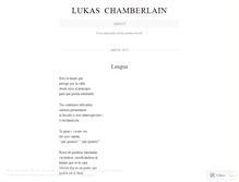 Tablet Screenshot of lukaschamberlain.wordpress.com