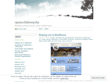 Tablet Screenshot of opencollaborarchy.wordpress.com
