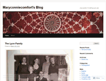 Tablet Screenshot of maryconniecomfort.wordpress.com
