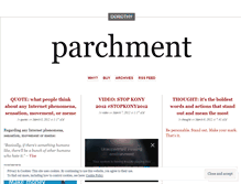 Tablet Screenshot of mydigitalparchment.wordpress.com