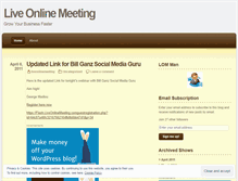 Tablet Screenshot of liveonlinemeeting.wordpress.com