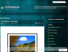Tablet Screenshot of mydesignpage.wordpress.com