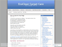 Tablet Screenshot of ecocleancarpetcare.wordpress.com