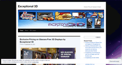 Desktop Screenshot of exceptional3d.wordpress.com