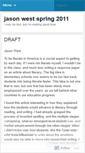 Mobile Screenshot of jasonwestspring2011.wordpress.com